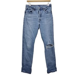 Levi's 501 Original Men's Sz 30/32 Denim Pants Distressed Stretch Button Fly